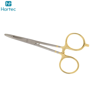 Pince de pêche premium en acier inoxydable avec boucle dorée, à mâchoires droites, hémostatique verrouillable, pour déhameçage et dégorgeage, équipement de pêche - Product Image 4