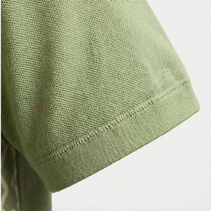 <b>Men's</b> <b>Green</b> Geometric Print Short Sleeve <b>Polo</b> <b>Shirt</b> Knitted Cotton Casual Breathable Regular Fit - Product Image 6