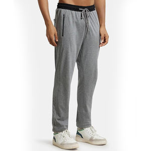 Pantalones Deportivos con Paneles en Contraste para Hombre, Mezcla de Algodón y Poliéster, Estilo Urbano con Bloques de Color y Bolsillos con Cremallera - Product Image 2