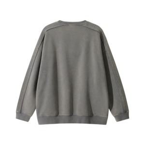 <b>Men's</b> Crew Neck <b>Pullover</b> Sweatshirt Long Sleeve Knitted Cotton Casual Regular Fit Front Logo Streetwear - Product Image 4