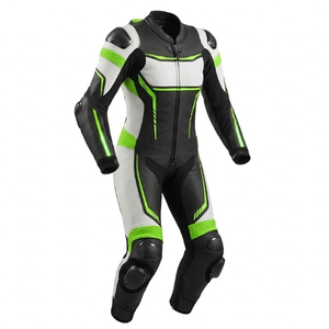 Combinaison de moto pour homme à manches longues, noire, blanche et verte, respirante, toutes saisons, qualité supérieure, durable, coupe ajustée - Product Image 3