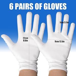 Gants d'inspection en coton blanc de qualité supérieure, légers, pour la manipulation de pièces de monnaie et de bijoux, fonction de protection, échantillon gratuit, gants de travail en coton - Product Image 4