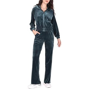 Conjunto Deportivo de Dos Piezas para Mujer, Estilo Flare, Ajustado, de Terciopelo, con Características Antibacterianas y de Secado Rápido - Product Image 3