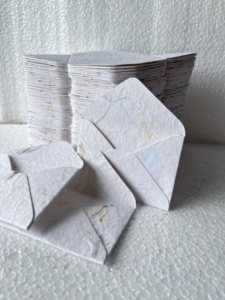 Sobres de Papel de Lana Hechos a Mano con Diseño Moteado, Papelería Artesanal de Algodón Texturizado para Invitaciones de Boda - Product Image 6