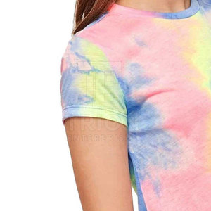 Summer Casual Wear Premium Quality Tie <b>Dye</b> T-Shirt For Women Lightweight Durable <b>Material</b> Lightweight Tie <b>Dye</b> T-Shirt - Product Image 6