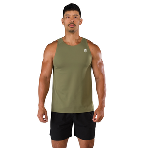 เสื้อกล้ามออกกำลังกายผู้ชาย Aeroflex Vault ระบายอากาศได้ดี เหมาะสำหรับการฝึกซ้อม เสื้อกีฬาสีเขียวมะกอก - Product Image 1