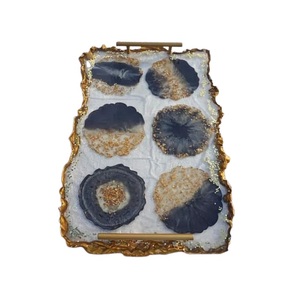 Bandeja rectangular de madera de acacia, accesorios de cocina de madera, bandejas decorativas para alimentos, bandejas de madera natural para servir en bodas - Product Image 6