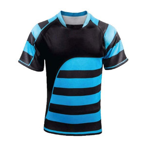 Ensemble d'uniformes de rugby pour hommes de haute qualité, respirant, imprimé, personnalisé, maillot d'équipe sublimé, logo brodé, 100% polyester, séchage rapide - Product Image 6