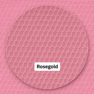 Tissu en polyester côtelé texturé extensible couleur or rose avec diamants pour la confection de vêtements et de prêt-à-porter - Product Image 1