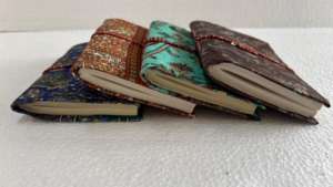 Cuadernos con Tapa de Tela Étnica Hecha a Mano, Impresos en Serigrafía sobre Tela Sari, con Páginas de Algodón, para Regalo, Tiendas de Papelería - Product Image 4