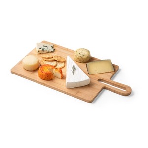 Planche à découper rectangulaire en bois naturel avec poignée intégrée et trou de suspension, écologique, passe au lave-vaisselle, REHMAN CRAFT - Product Image 1