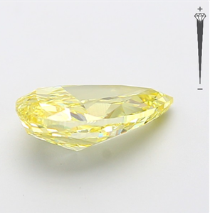 Diamante Cultivado en Laboratorio con Certificación IGI, Corte Pera Modificado de 3.53 CT, Color Amarillo Intenso Fantasía, Claridad VS1, CVD LG 795641440 para Joyería - Product Image 3