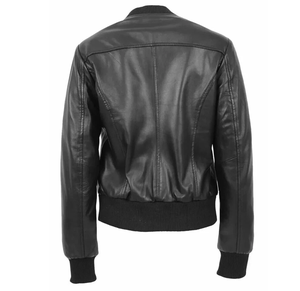 Winter Women Casual Leather Jacket New Fashion Trendy Jacket Custom Made Classic Leather <b>Stand</b> Fit Bomber Jackets Manufacturers - Product Image 5