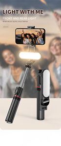 TOKQI-L15 Parapluie détachable à lumière intégrale avec support stable, extension de 1100 mm, perche à selfie sans fil - Product Image 2