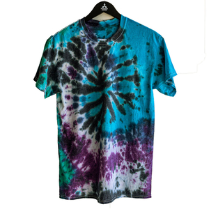 T-shirt Tie Dye Spirale 100% Coton Logo Personnalisé Oversize Streetwear Décontracté Unisexe Été Vente en Gros - Product Image 2