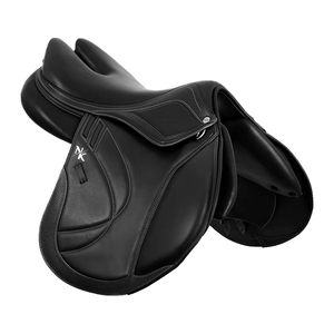 Silla de doma profesional para equitación, de cuero vacuno de alta calidad, contacto estrecho, productos de carreras de caballos ingleses de la India. - Product Image 1
