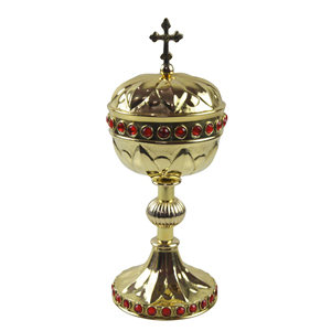 Cáliz y Ciborio Dorados para Iglesia, Cruz de Sacerdote, Artículos Religiosos Católicos a Precio Accesible - Product Image 1