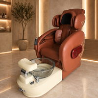 Fauteuil de pédicure robotisé avec bain de pieds en verre pour salon de manucure, salon de beauté, spa, mobilier commercial