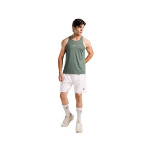 2026 Best Selling <b>Mens</b> <b>Singlets</b> 100% Cotton Knitted Crew Neck 120g Sporty Breathable Anti-UV Front Logo Customized Color OEM - Product Image 4