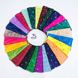 Luxury Brocade 100% <b>Polyester</b> <b>Fabric</b> Indian Jacquard Banarasi Weave Abrasion-Resistant Bridal Dresses Ethnic Wear Home Decor - Product Image 1