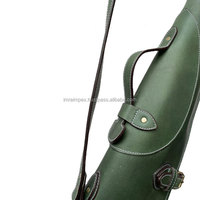 Sac à fusil en toile imperméable de qualité supérieure avec garniture en cuir, étui de chasse et de tir durable, housse tactique d'extérieur pour armes à feu, personnalisable OEM