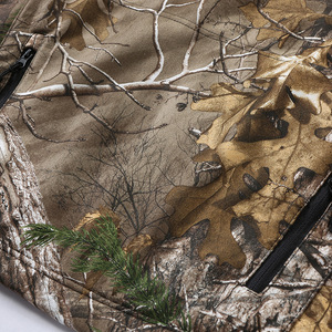 Veste softshell camouflage pour homme, imperméable, à capuche, manches longues, pour la chasse en plein air, saison automne, tissu polyester - Product Image 6