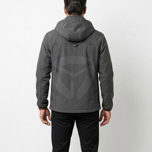 Chaqueta de invierno softshell personalizada para hombre, duradera, con cremallera completa, diseñada para senderismo, camping y actividades diarias. - Product Image 4