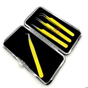 Bulk Private Label Lash Extensions Tweezers Custom Logo Accessories Tool Eyelash Tweezers Wholesale Tweezers - Product Image 1