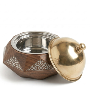 Inlaid Mother Pearl Stainless Steel Modern Casserole Hotpot Stainless Steel Dome Cover Traditional Gulf Buffet Dining Serveware - Product Image 3