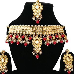 Vintage Style Zircon Flower Shape Alloy 24K Gold Plated Jewelry Set Necklace Earrings Headpiece White Wedding Anniversary - Product Image 2