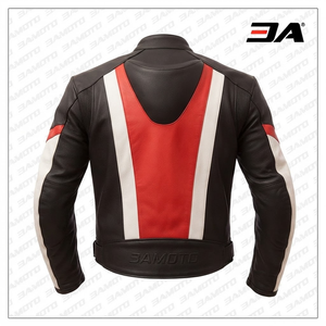 Chaqueta de Motociclismo de Cuero Vacuno Genuino para Hombre, Equipo de Protección Nivel 2 CE con Protección para la Espalda - Product Image 2