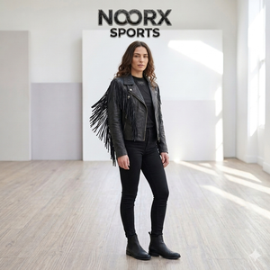 Custom Genuine Leather Fringe <b>Jacket</b> Women Vintage <b>Western</b> Biker Motorcycle Coat Black Tassel Leather <b>Jacket</b> Manufacturer - Product Image 1