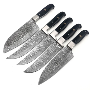 Ensemble de couteaux de chef en acier Damas de qualité supérieure LEGACY BLADES, 9 pièces, manche en bois, couteaux de cuisine faits à la main, tranchants comme des rasoirs - Product Image 2