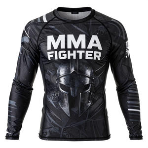 Camiseta de compresión de manga larga para luchadores de MMA, sublimada, de secado rápido, para BJJ y MMA, ropa deportiva. - Product Image 1