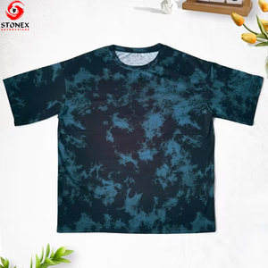 T-shirts oversize tie-dye pour femmes, été, couleur et design personnalisés, style tendance, vente en gros, manches courtes - Product Image 2