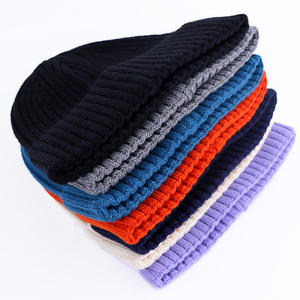 Korean Style Acrylic Jacquard Knitted Breathable <b>Waterproof</b> Adjustable Solid Color Casual Winter <b>Beanie</b> for Adults - Product Image 5