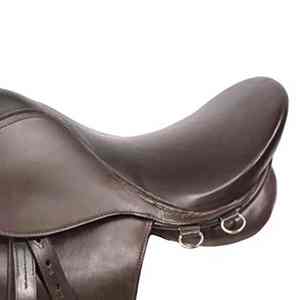 Selle de saut d'élite en cuir pleine fleur avec arbre en plastique avancé et finition laiton signature pour chevaux - Product Image 5