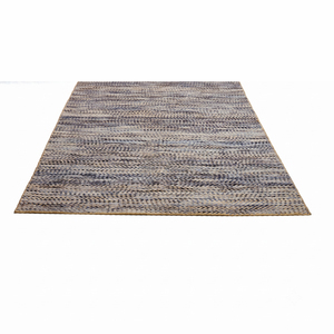 Tapis DECORDEC en laine gris beige texturé chevrons, antidérapant, tissé linéairement pour salon, chambre et intérieurs d'hôtels - Product Image 2