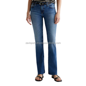 กางเกงยีนส์เอวยาวทันสมัยสำหรับผู้หญิงกางเกงยีนส์ขาดสูงปานกลางสำหรับผู้หญิงกางเกงยีนส์เข้ารูปขาเซ็กซี่ระบายอากาศได้ - Product Image 2