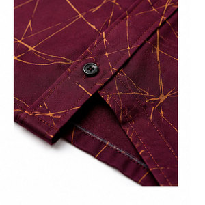 Camisa Casual Estampada para Hombre con Tela Ligera de Mezcla de Algodón y Patrones Modernos Vibrantes - Product Image 5