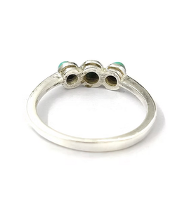 Handmade Boho Statement <b>Ring</b> in <b>Turquoise</b> Gemstone 925 Sterling Silver Everyday Wear Jewelry - Product Image 3