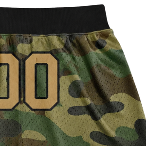 <b>Men</b> Green <b>Camouflage</b> Sublimated Mesh Basketball <b>Shorts</b> Polyester Basketball Uniform Lightweight Team Training Apparel - Product Image 4