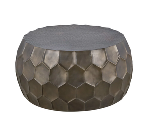 Mesa de centro de Metal de decoración de lujo para el hogar con diseño de panal en relieve, mesa de centro personalizada, exportador para sala de estar del hogar - Product Image 1