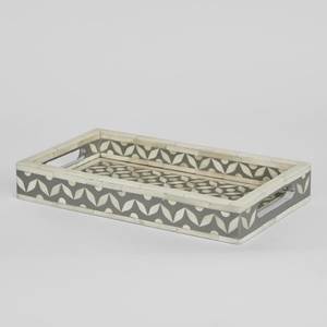 Handmade Bone Inlay Classic Round Polished Serving <b>Tray</b> for Home Hotel & Restaurant Use-Gift for Homes - Product Image 1