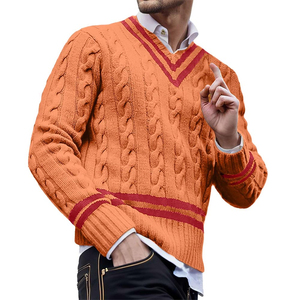 Pull tricoté décontracté à col rond et manches longues pour homme, prix abordable, faible MOQ, collection hiver - Product Image 1