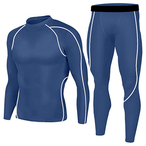 Trajes de Compresión para Hombre, Diseño Sólido, Impermeables, de Secado Rápido, Transpirables, para Gimnasio, Fitness, Fútbol, con Logotipo Frontal Personalizable - Product Image 3