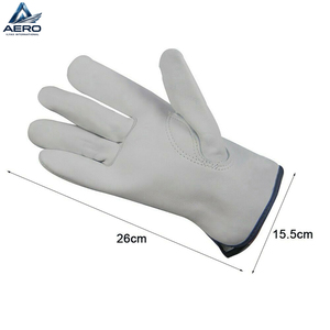 Guantes de Trabajo de Cuero de Primera Calidad, Diseño Clásico, Protección Multiusos para las Manos, Piel de Vacuno Lisa Blanca, Producto Popular de Nueva Llegada del Mejor Proveedor - Product Image 3