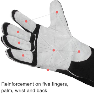Cheap Price High Quality Leather Impact Gloves Protective Work Safety Gloves Heavy Duty Reinforced Men's Leather Work Gloves - Product Image 6