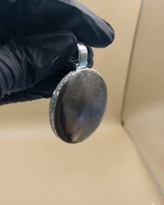 Pendentif personnalisé avec logo et nom en moissanite VVS, bijoux hip-hop, pendentif en argent 925, pendentif cercle bling pour rappeur, cadeau d'anniversaire - Product Image 2