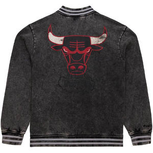 Chaqueta Varsity Letterman Personalizada de Alta Calidad con Estampado Personalizado, Lavada al Ácido, 100% Algodón, Exterior y Mangas de Felpa - Product Image 4